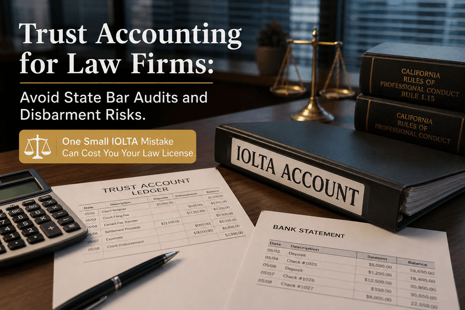 Trust Accounting for Law Firms: Avoid State Bar Audits and Disbarment Risks.