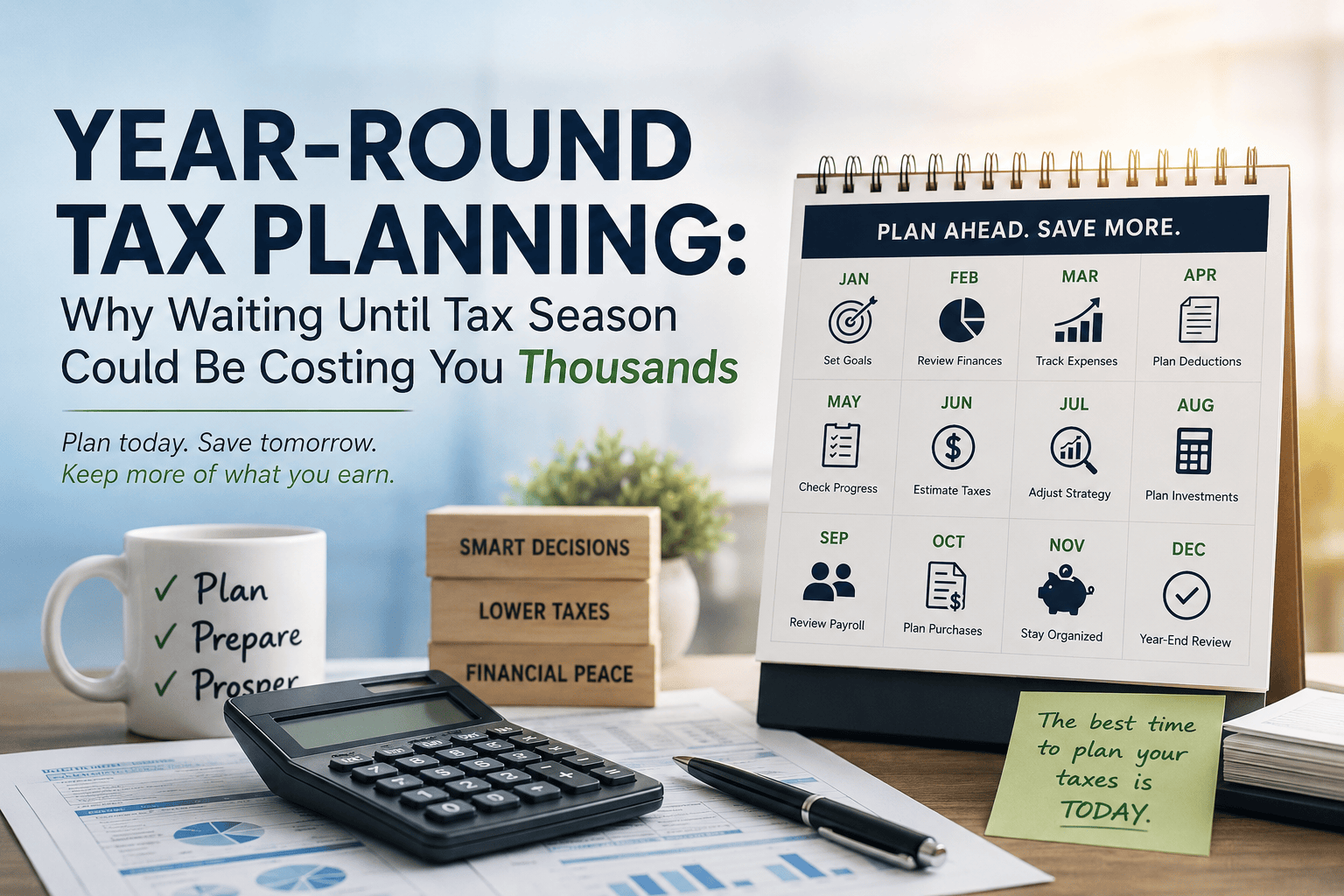 Year-Round Tax Planning: Why Waiting Until Tax Season Could Be Costing You Thousands